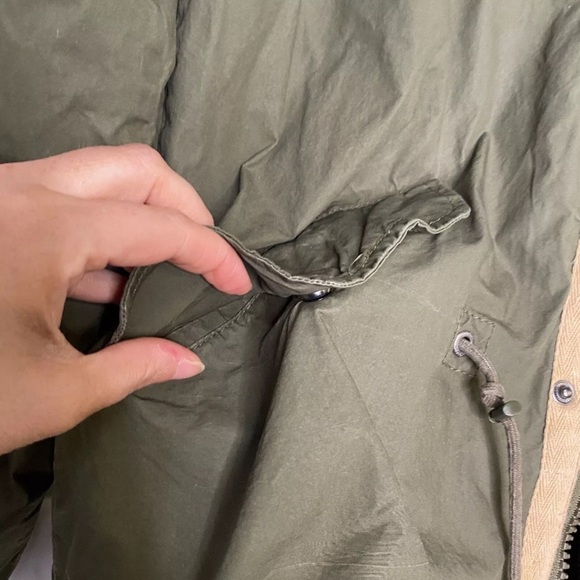 Volcom Hooded Flannel Lined Jacket Green And Orange Field Style Size Medium - Picture 3 of 10